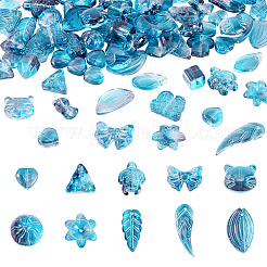 64 шт. прозрачные стеклянные бусины градиентного цвета&nbsp;GLAA-TA0003-48D