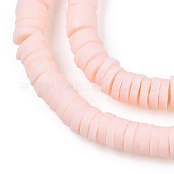 Плоские круглые бусинки распорки ручной полимерной глины&nbsp;X-CLAY-R067-4.0mm-27