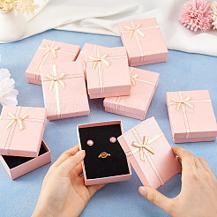 Прямоугольные бумажные коробки для хранения ювелирных наборов с бантом&nbsp;CON-TAC0014-04C