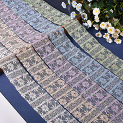 5 ярд полиэстеровых цветочных кружевных лент с пайетками&nbsp;OCOR-GF0005-24A