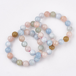 Браслеты из натурального морганита&nbsp;BJEW-S138-02F-10mm