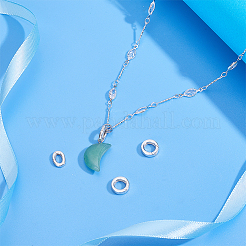 4 шт. 2 стиля 925 кольца с пружинным затвором из стерлингового серебра&nbsp;STER-PH0004-32S