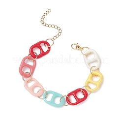 Браслеты из акриловой овальной цепочки для женщин&nbsp;BJEW-TA00618