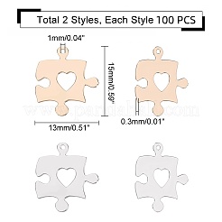200шт 2 цвета латунные подвески&nbsp;KK-DC0002-36