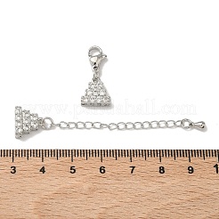 Удлинитель цепи из прозрачного кубического циркония из латуни с микропаве&nbsp;KK-Z143-10P