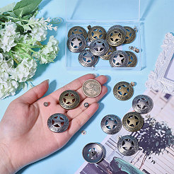 20 шт. двухцветные заклепки из сплава&nbsp;DIY-CA0007-29