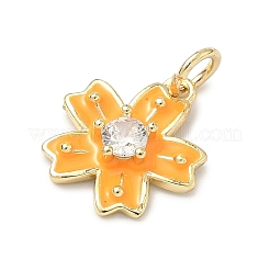 Подвески из латуни с прозрачным фианитом&nbsp;KK-H255-06G-03