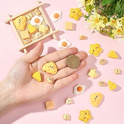 40шт 10 стиля непрозрачные кабошоны из смолы&nbsp;CRES-YW0002-66