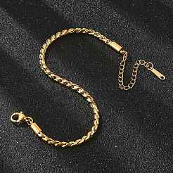 Браслеты-цепочки из нержавеющей стали 304 для женщин&nbsp;BJEW-Q051-04G