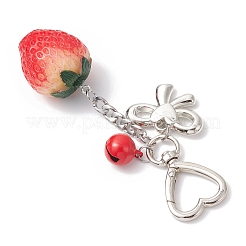 4 шт. подвеска из смолы в виде клубники&nbsp;HJEW-JM03855