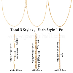 3 шт. 3 стиля цепочек из нержавеющей стали 304&nbsp;STAS-SC0002-76G