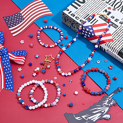 Наборы акриловых бусин на тему дня независимости&nbsp;TACR-PH0001-89