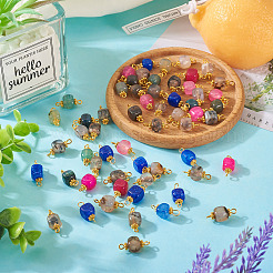 6 комплект подвесок-соединителей из натурального агата двух цветов&nbsp;FIND-TA0002-41