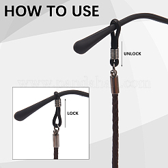 Ремешок из коровьей кожи для очков&nbsp;AJEW-WH20033-113A-01