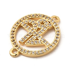 Кольцо из латуни с микропаве из прозрачного кубического циркония и подвесками-соединителями Fe Faith&nbsp;KK-I360-044G