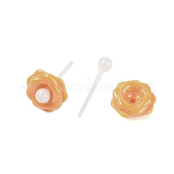 Гипоаллергенные серьги-гвоздики из биокерамики с цирконием и керамикой&nbsp;EJEW-C111-02B