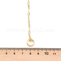 Латунные текстурированные цепочки и лариаты&nbsp;NJEW-H087-03G