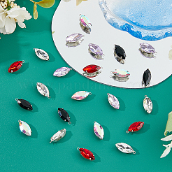 50шт 5 цвета подвески со стразами&nbsp;RGLA-DC0001-10