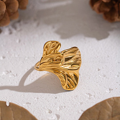 Кольца-манжеты из нержавеющей стали Flower 304 для женщин&nbsp;LS-RJEW-Z123-01G