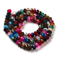 Натуральный полосатый агат / полосатые агатовые бусы&nbsp;G-E605-A02-01I