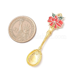 4 шт. подвески-ложки из эмалированного сплава на Рождество&nbsp;AJEW-JD00023