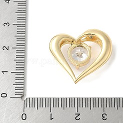 Латунные микропаве прозрачные подвески с фианитом&nbsp;ZIRC-I071-15G