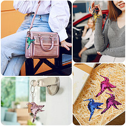 40 шт. 8-цветный брелок с подвеской в виде колибри&nbsp;KEYC-CA0001-60