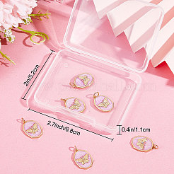 6 шт. Латунные подвески с микропаве&nbsp;KK-BBC0003-17