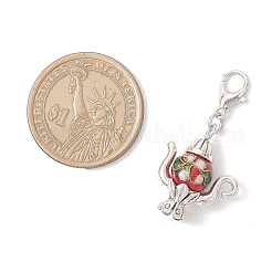 8 шт. 8-цветный чайник из сплава и латунной эмали&nbsp;HJEW-JM03911