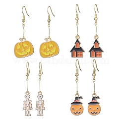 Серьги-гвоздики из сплава и эмали серии «Хэллоуин»&nbsp;EJEW-JE06521