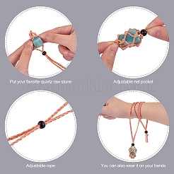 Плетеные шнуры из вощеной хлопчатобумажной нити макраме мешочек изготовление ожерелья&nbsp;AJEW-SW00022-03