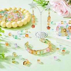 66 шт. 6-цветные прозрачные стеклянные бусины для выпечки&nbsp;DGLA-TA0001-31