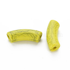 Непрозрачные акриловые бусины с краклеем&nbsp;MACR-S372-001N-001