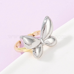 Латунные регулируемые открытые манжеты для женщин&nbsp;RJEW-Q030-03GP