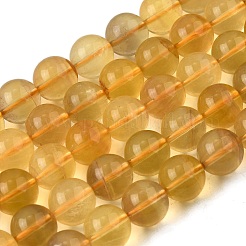Естественный желтый флюорит бисер нитей&nbsp;G-F799-B03-10mm