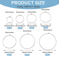 168 шт. 7 стиля фурнитуры для сережек-колец из хирургической нержавеющей стали 316l&nbsp;STAS-TA0002-82