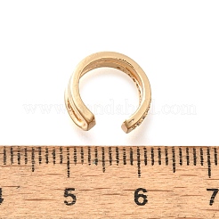 Серьги-каффы из латуни с прозрачным кубическим цирконием EJEW-Q025-04G