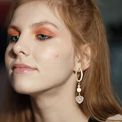 12 шт. латунная ажурная овальная фурнитура для сережек-гвоздиков&nbsp;KK-BC0011-01