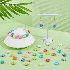 3 прядь фарфоровых бусин ручной работы&nbsp;PORC-DC0001-07