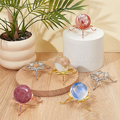 6 шт. двухцветный держатель для хрустального шара из цинкового сплава&nbsp;AJEW-NB0008-40