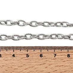 Ожерелья из витой цепочки из нержавеющей стали 201 толщиной 5 мм&nbsp;NJEW-K302-11P