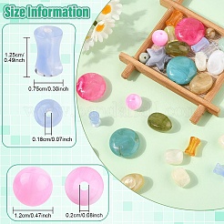 210шт 8 стиля прозрачные акриловые бусины&nbsp;OACR-YW0003-22