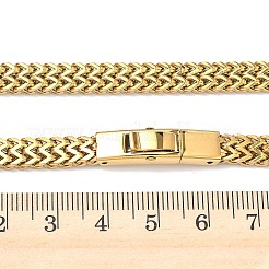 Женские ожерелья из цепочек пшеницы из нержавеющей стали 304 толщиной 6 мм&nbsp;NJEW-G193-03G