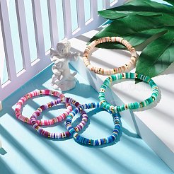 Браслет из бисера хейши из полимерной глины&nbsp;BJEW-JB07204