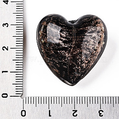 Светящиеся бусины лэмпворк из золота и песка ручной работы&nbsp;FOIL-T006-03A