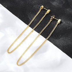 Серьги-гвоздики с длинными цепочками и кисточками для девочек и женщин&nbsp;ZIRC-C025-23G