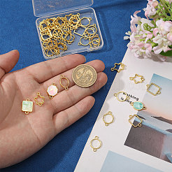 48 шт. 6 стиля цинковый сплав открытая задняя часть коннектор подвески&nbsp;FIND-CA0011-23