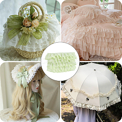 5 ярд двойной полиэстеровой кружевной отделки для украшения шитья&nbsp;OCOR-GF0005-06C