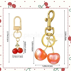 Подвеска в виде вишневого лэмпворка и смолы&nbsp;HJEW-SW00115-02