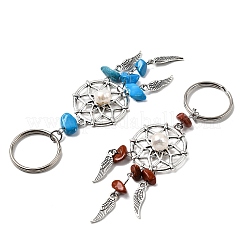 8 шт. подвеска из двухцветного сплава с натуральными драгоценными камнями&nbsp;KEYC-AL0010